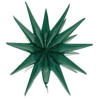 Bottle Green 3D Starburst Balloon Air-fill Only - 19.5" Foil