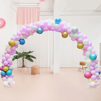 Indoor Plastic Balloon Arch with Bases - 3m x 3m