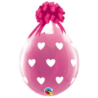 Diamond Clear Big Hearts Stuffing Balloons - 18" Latex (25ct)