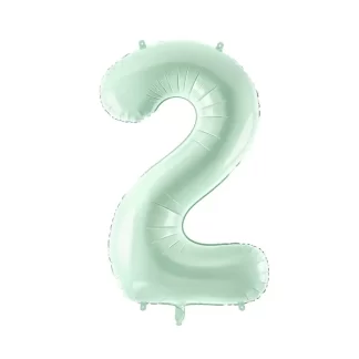 Pastel Green Number 2 Balloon - 28" Foil