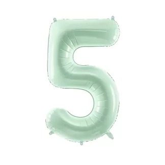 Pastel Green Number 5 Balloon - 28" Foil