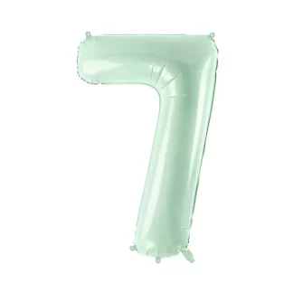 Pastel Green Number 7 Balloon - 28" Foil