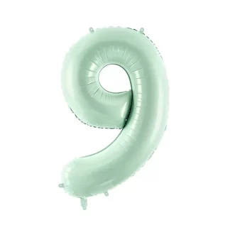 Pastel Green Number 9 Balloon - 28" Foil