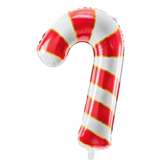 Red Candy Cane Christmas Balloon - 32" Foil