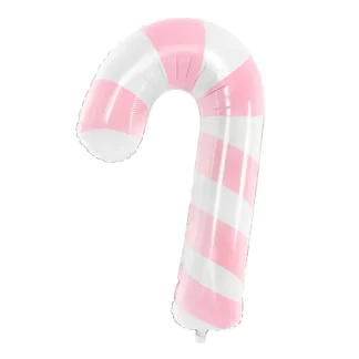 Pink Candy Cane Christmas Balloon - 32" Foil