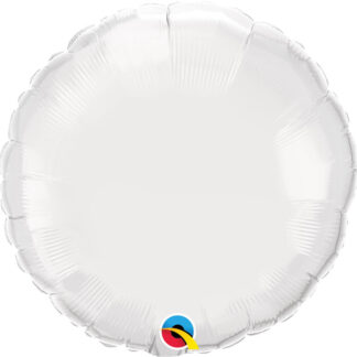 White Round Balloon - 18" Foil
