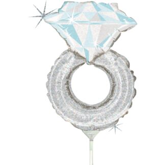 Mini Wedding Ring Air-Filled Balloon (8)  – 14" Foil
