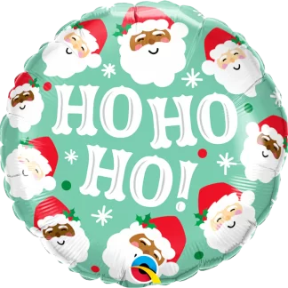 Ho Ho Ho Santas Christmas Balloon - 18" Foil