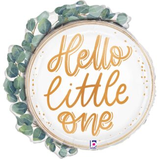 Hello Baby Eucalyptus Wreath Shape Balloon - 26" Foil