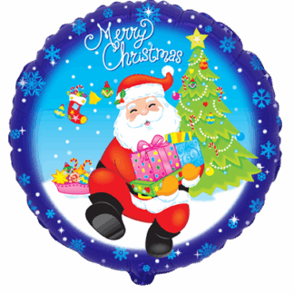 Santa Gifts Christmas Balloon - 18" Foil (Unpackaged)