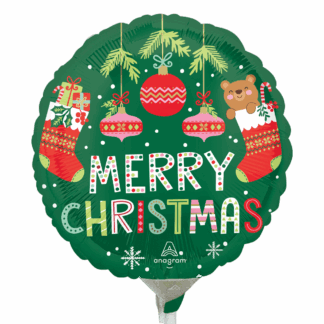 Mini Beary Christmas Air-Filled Balloon – 9" Foil