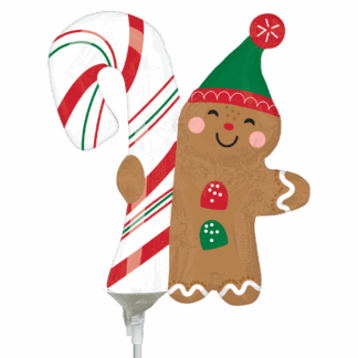 Mini Christmas Gingerbread Man Air-Filled Balloon – 14" Foil