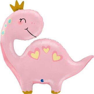 Pink Dino Shape Balloon - 28" Foil