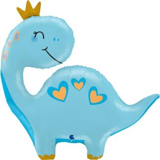 Blue Dino Shape Balloon - 28" Foil