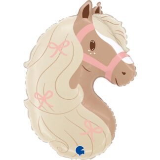 Boho Pony Head Shape Balloon - 23" Foil