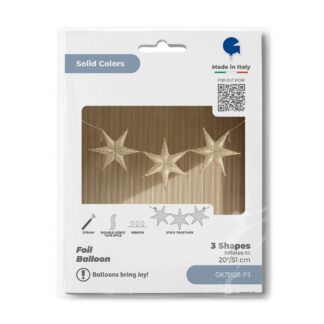 Christmas Balloon Stars Deco-Garland - 20" Foils (3ct)