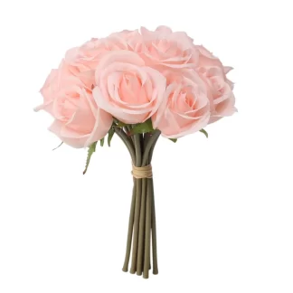 Pink Blenheim Bridal Bouquet - (12 heads)