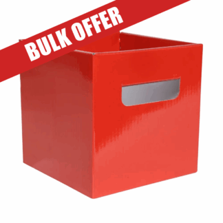 Pearlised Red Box For Christmas Elf Arrival - (15x15cm) (10ct)