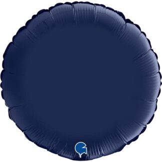 Satin Navy Blue Round Balloon - 18" Foil