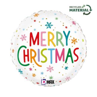 Christmas Colourful Snowflakes Balloon - 18" Foil