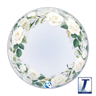 Wedding Floral Deco Bubble Balloon - 24″