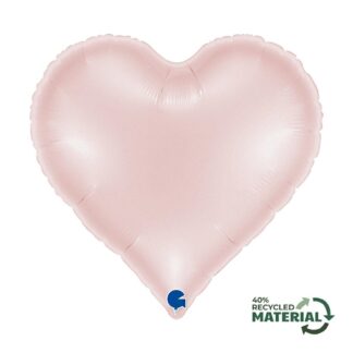 Satin Pastel Pink Sweetie Heart Balloon - 18" Foil (Packaged)