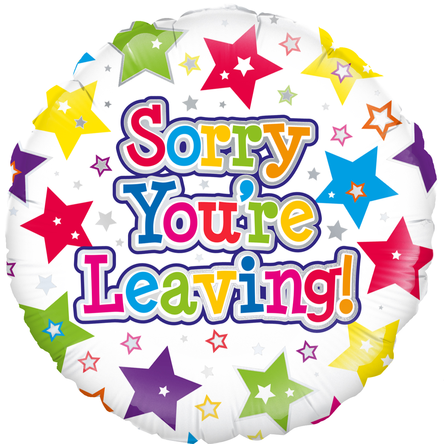 Sorry Youre Leaving Stars Balloon - 18" Foil