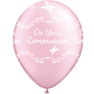 Communion Butterflies Pearl Pink Balloons - 11" Latex (25ct)