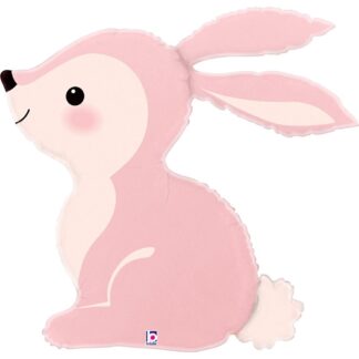 Pink Woodland Bunny Supershape Balloon - 31" Foil