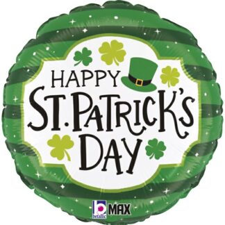 St Patrick's Day Stripes Balloon - 18" Foil