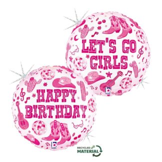 Disco Cowgirl Birthday Balloon - 18" Foil