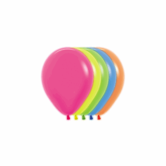 Neon Assorted 200 Balloons - 5" Latex (50ct)