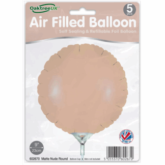 Matte Nude Round Packaged Self Sealing Foils - 9" (5ct)