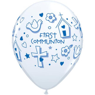 Blue Communion Symbols Balloons - 11" Latex (25ct)