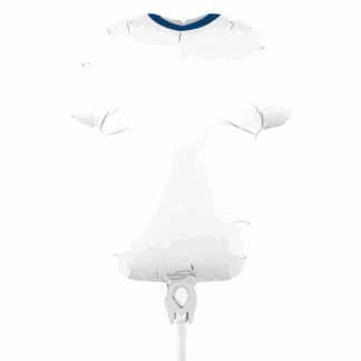 Mini White/Blue Sports Shirt Air-Filled Balloon - 11" Foil (Packaged)