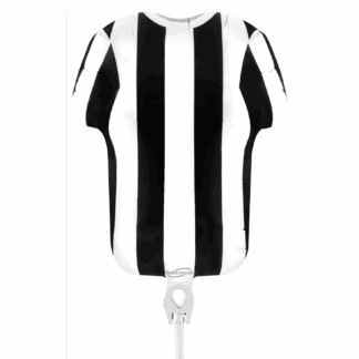 Mini Black/White Stripe Sports Shirt Air-Filled Balloon - 11" Foil (Packaged)