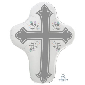 Communion Holy Day Cross Shape Balloon - 28" Foil