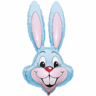 Pastel Blue Rabbit Head Balloon - 35" Foil (Unpackaged)
