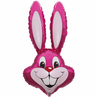 Fuchsia Rabbit Head Balloon - 35" Foil (Unpackaged)