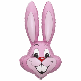 Pink Rabbit Head Balloon - 35" Foil (Unpackaged)
