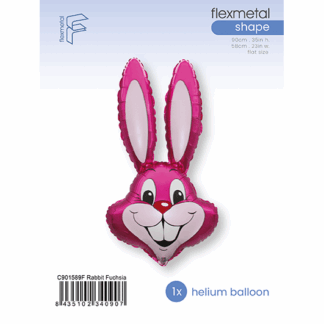 Fuchsia Rabbit Head Balloon - 35" Foil
