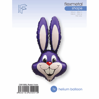 Violet Rabbit Head Balloon - 35" Foil