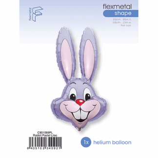 Pastel Lilac Rabbit Head Balloon - 35" Foil
