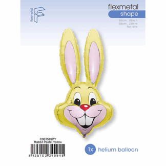 Pastel Yellow Rabbit Head Balloon - 35" Foil