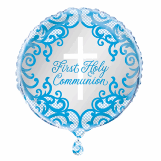 Fancy Blue Cross First Holy Communion Balloon - 18" Foil