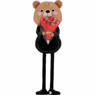 Special Delivery Rose Bear Valentine's Supershape Balloon - 64" Foil