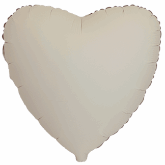 Matte Creamy Latte Heart Balloon - 18" Foil