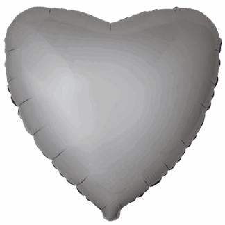 Matte Moonlight Silver Heart Balloon - 18" Foil