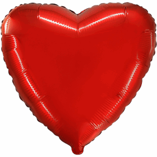 Red Heart Balloon - 18" Foil (Unpackaged)