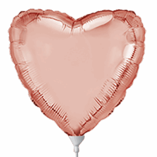Mini Rose Gold Heart Shape Air-Filled Balloon – 9″ Foil